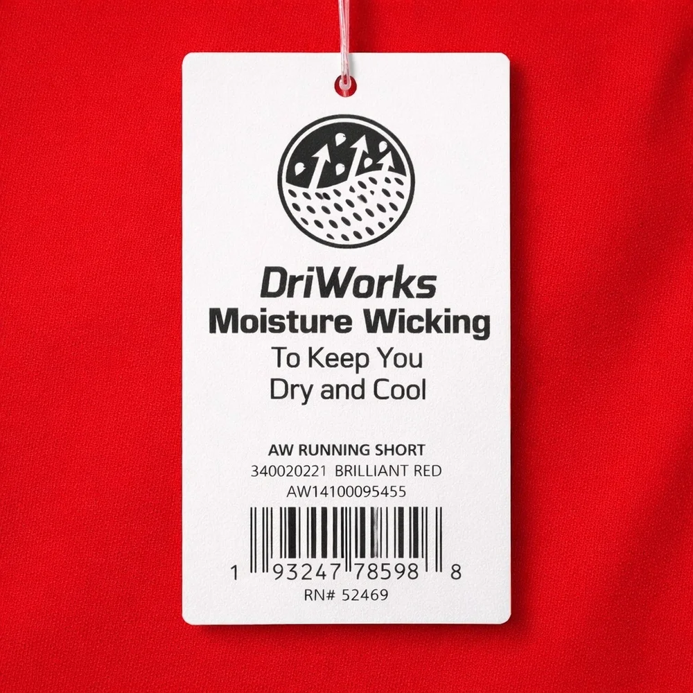 Athletic Works XXL (20) Bright Red Running Shorts DriWorks Moisture Wicking Pock - Picture 7 of 11